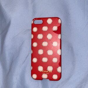 iPhone 5 Coach red dot case Apple